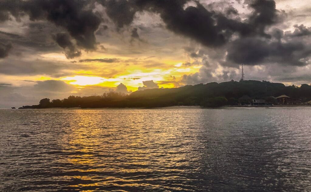 Sunset above a Gili Island